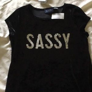 Velvet top for girls size L 10–12